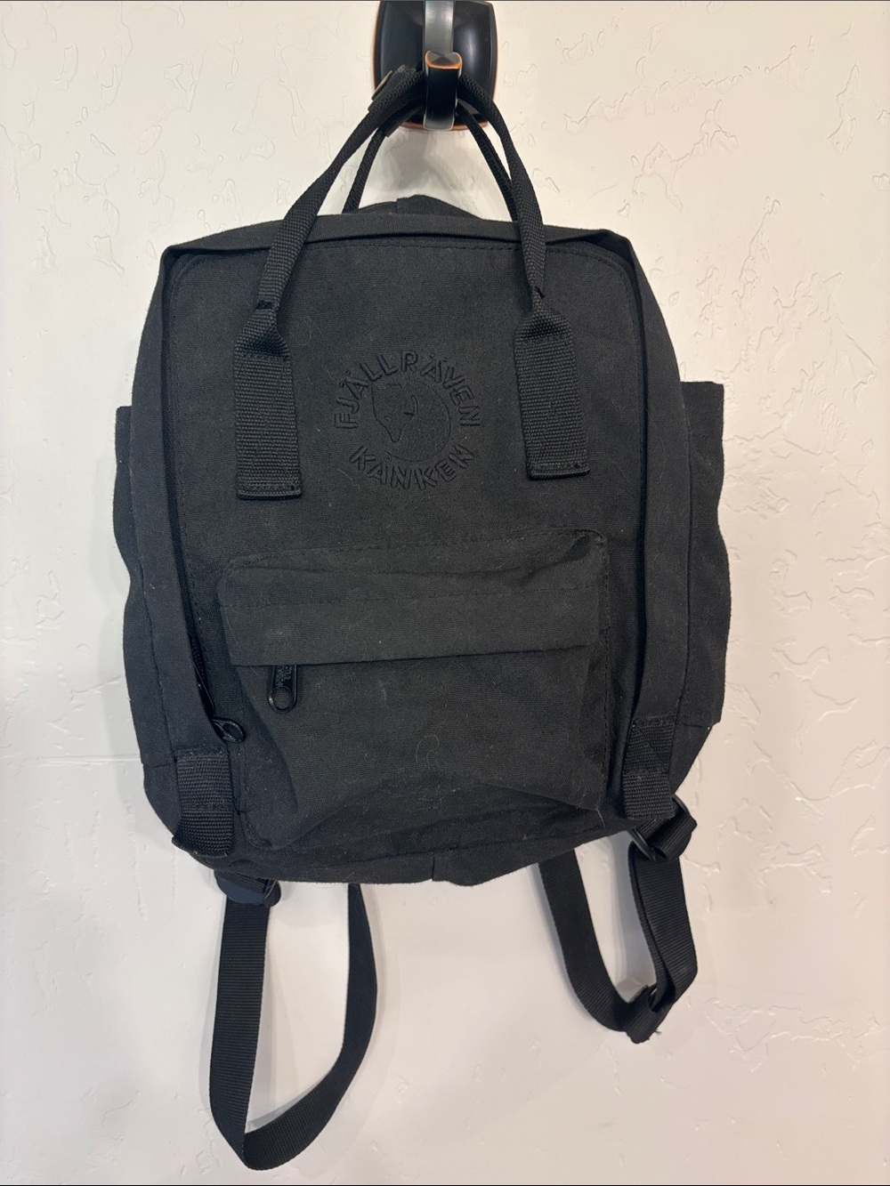 Black Fjallraven Re-Kanken Mini